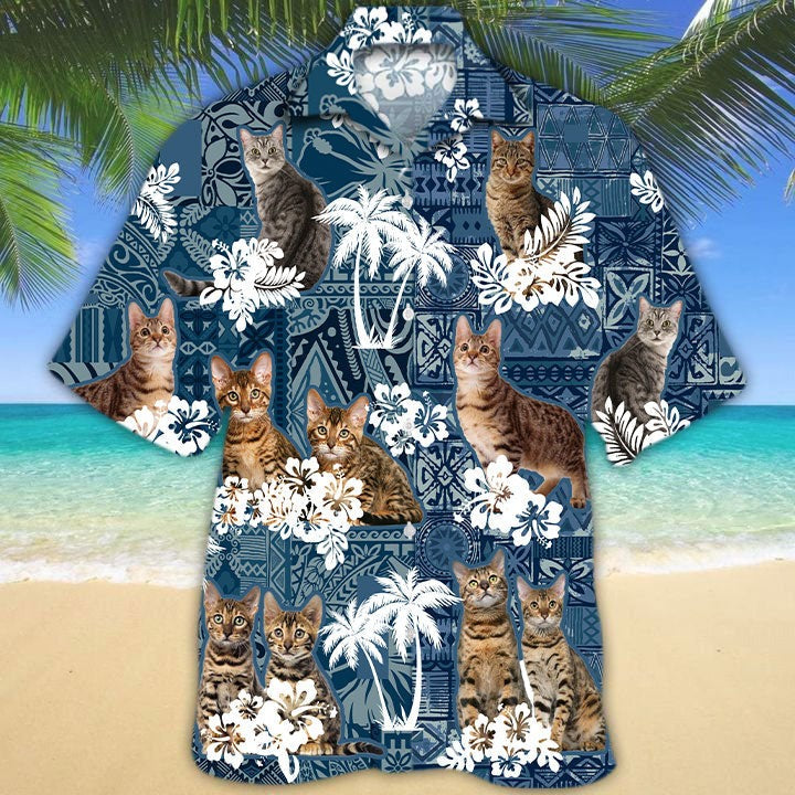 California Spangled Hawaiian Shirt For Men And Woman, Hawaiian Shirt Cat, Best Hawaiian Shirts For Cat Lovers