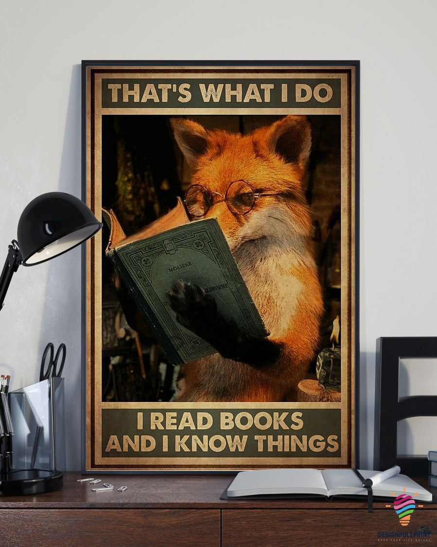 Fox Gift For Book Lover Fox I Read B &hellip;