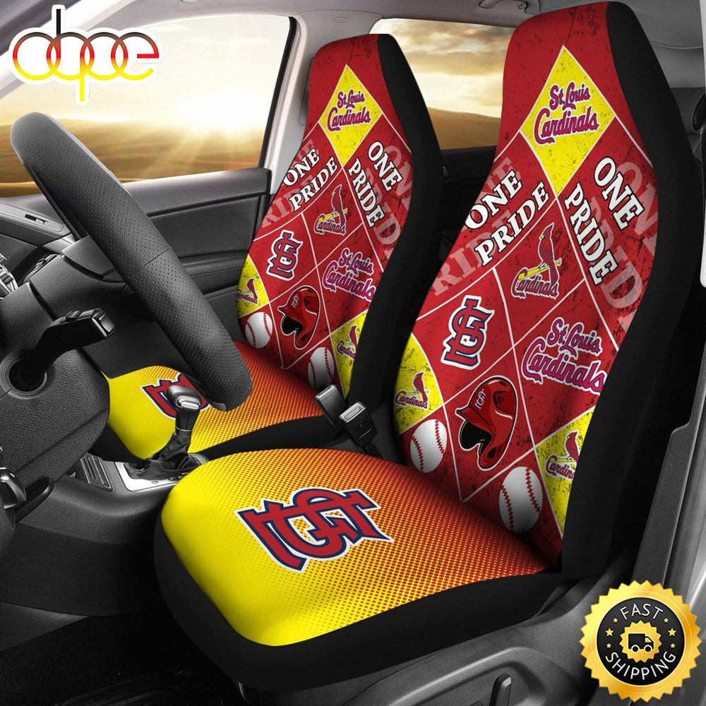 Colorful Pride Flag St. Louis Cardinals Car Seat Cover Set CSC703