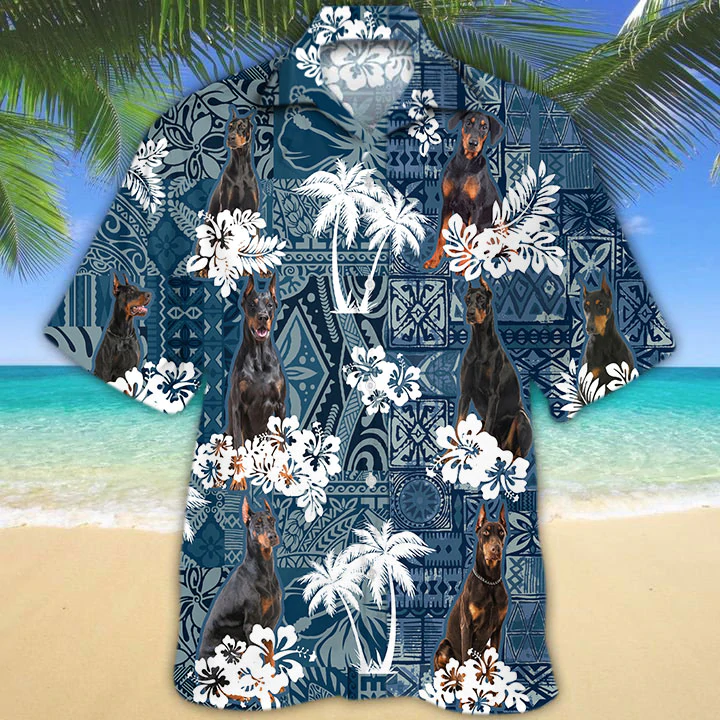 Doberman Pinscher Hawaiian Shirt, Dog Summer Aloha Hawaiian Shirt For Men, Women