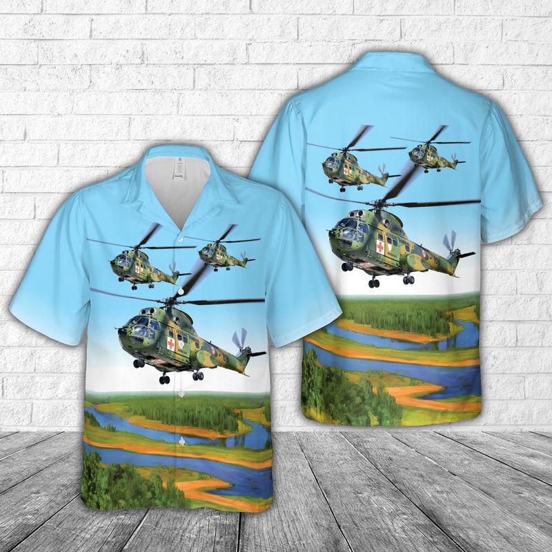 Romanian Air Force Iar 330 Puma Hawaiian Shirt