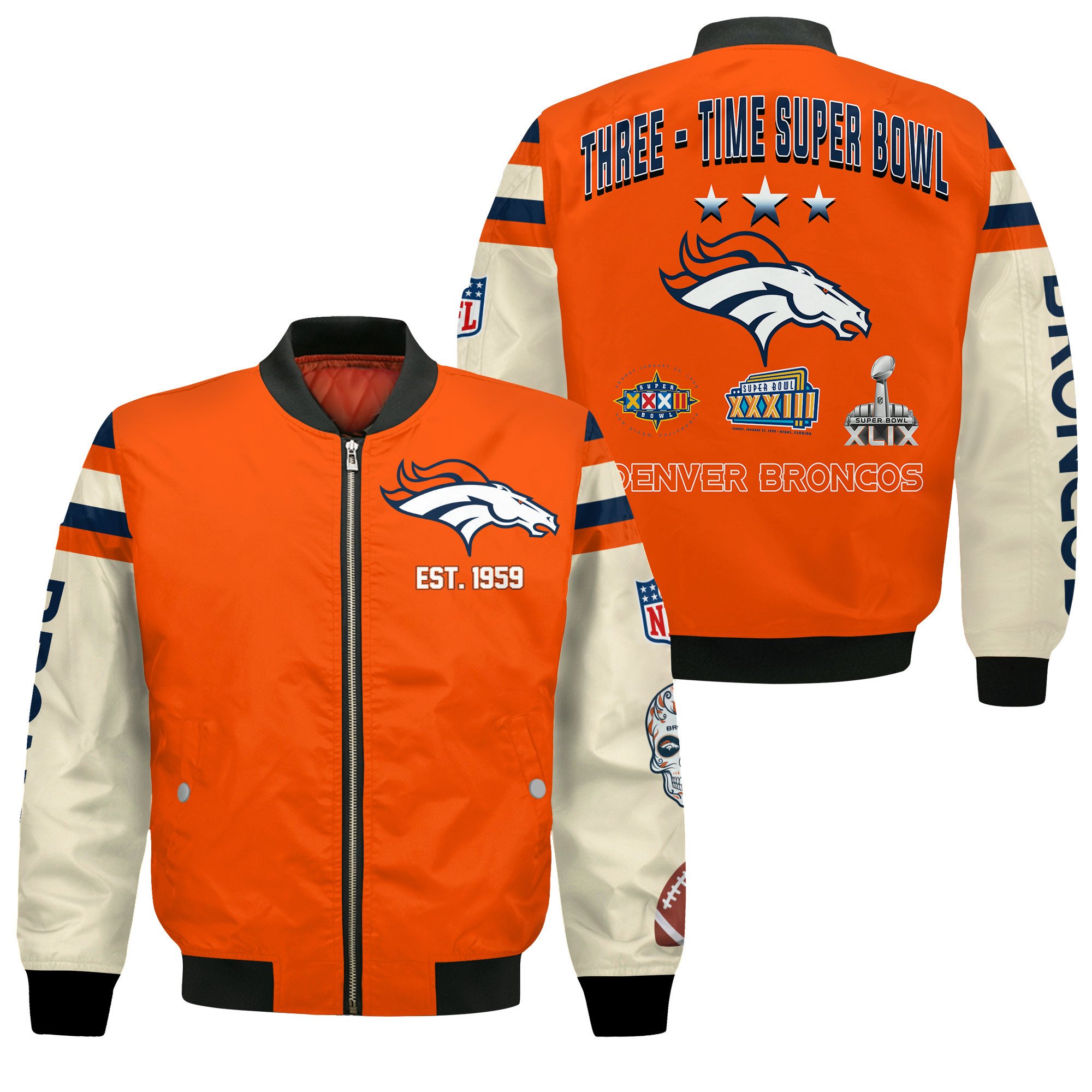 Denver Broncos X Champions Design Bomber Jacket BJ1024