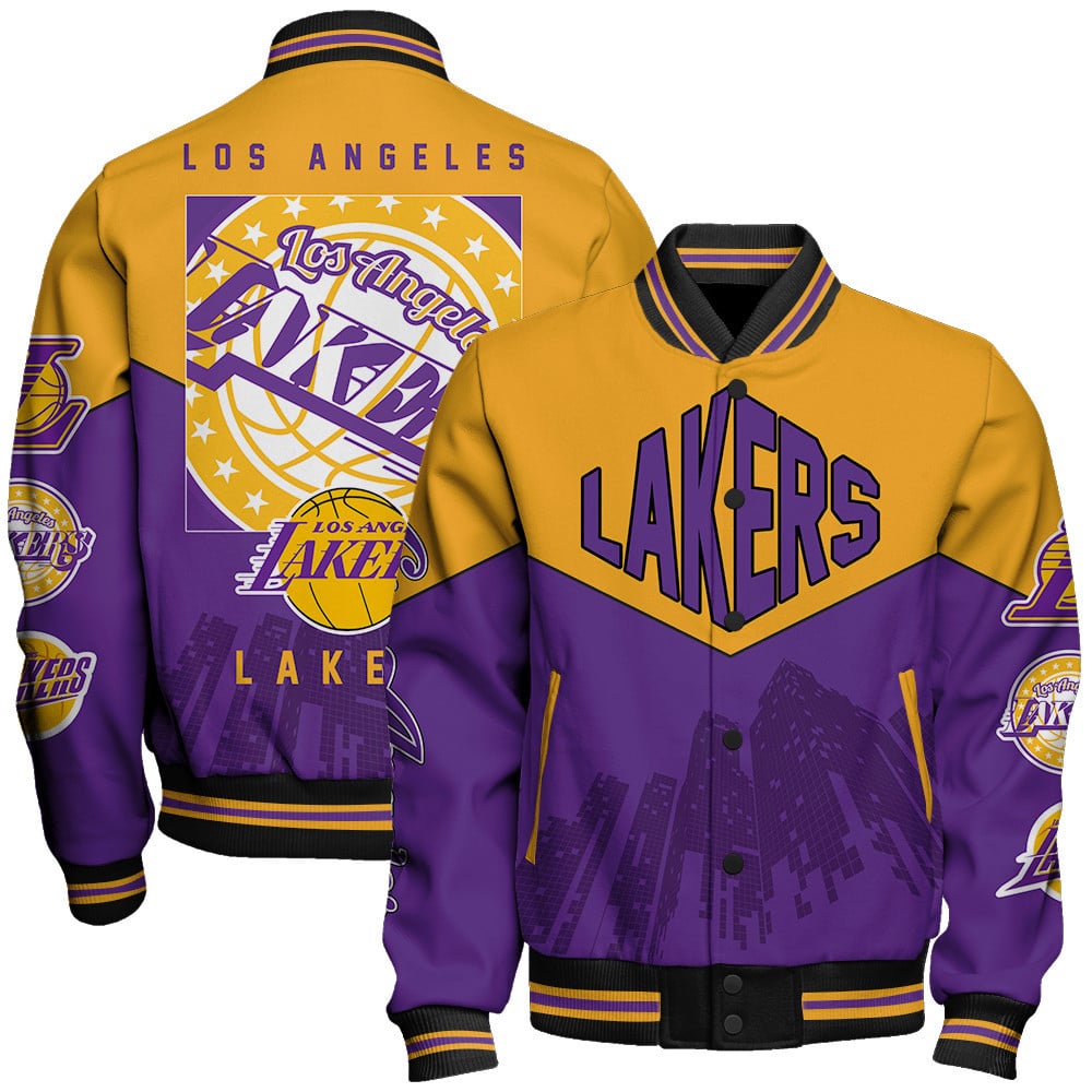 Los Angeles Lakers National Basketball Association AOP Varsity Jacket STM Ver 11