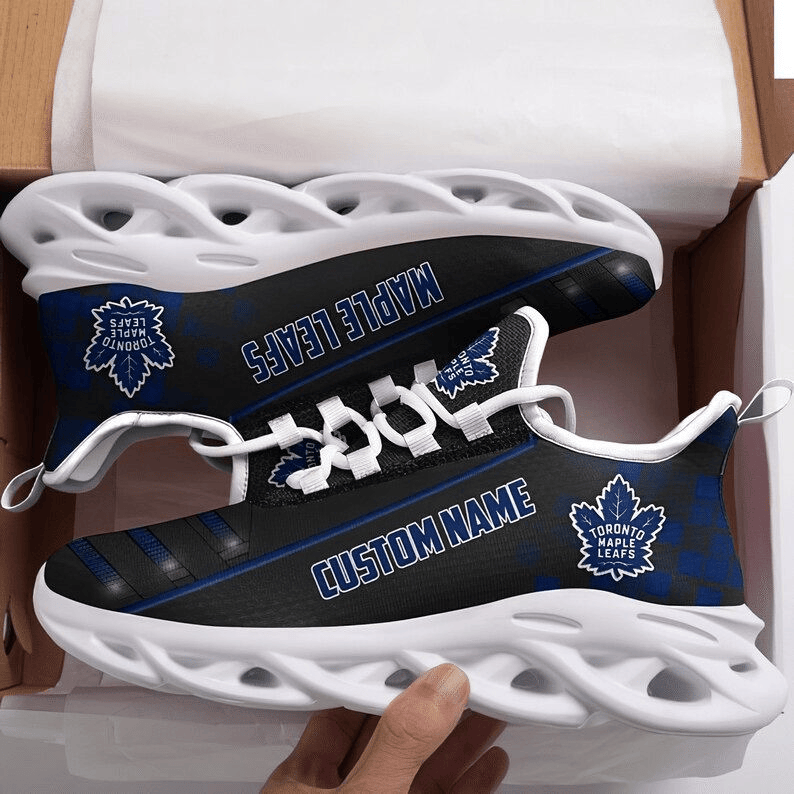 Toronto Maple Leafs Custom Name Black Max Soul Shoes