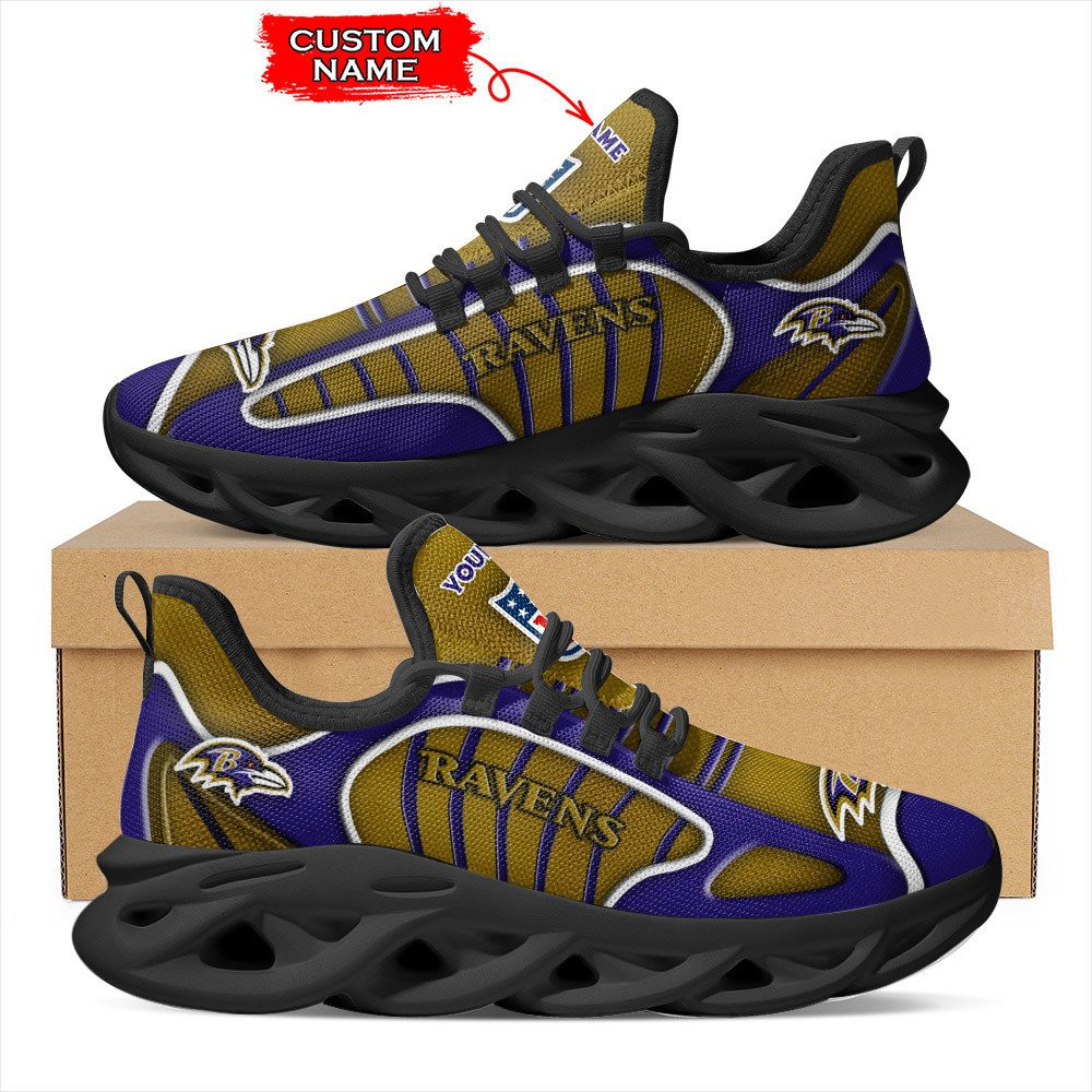 Baltimore Ravens Personalized Clunky Sneaker Max Soul Shoes MS3564