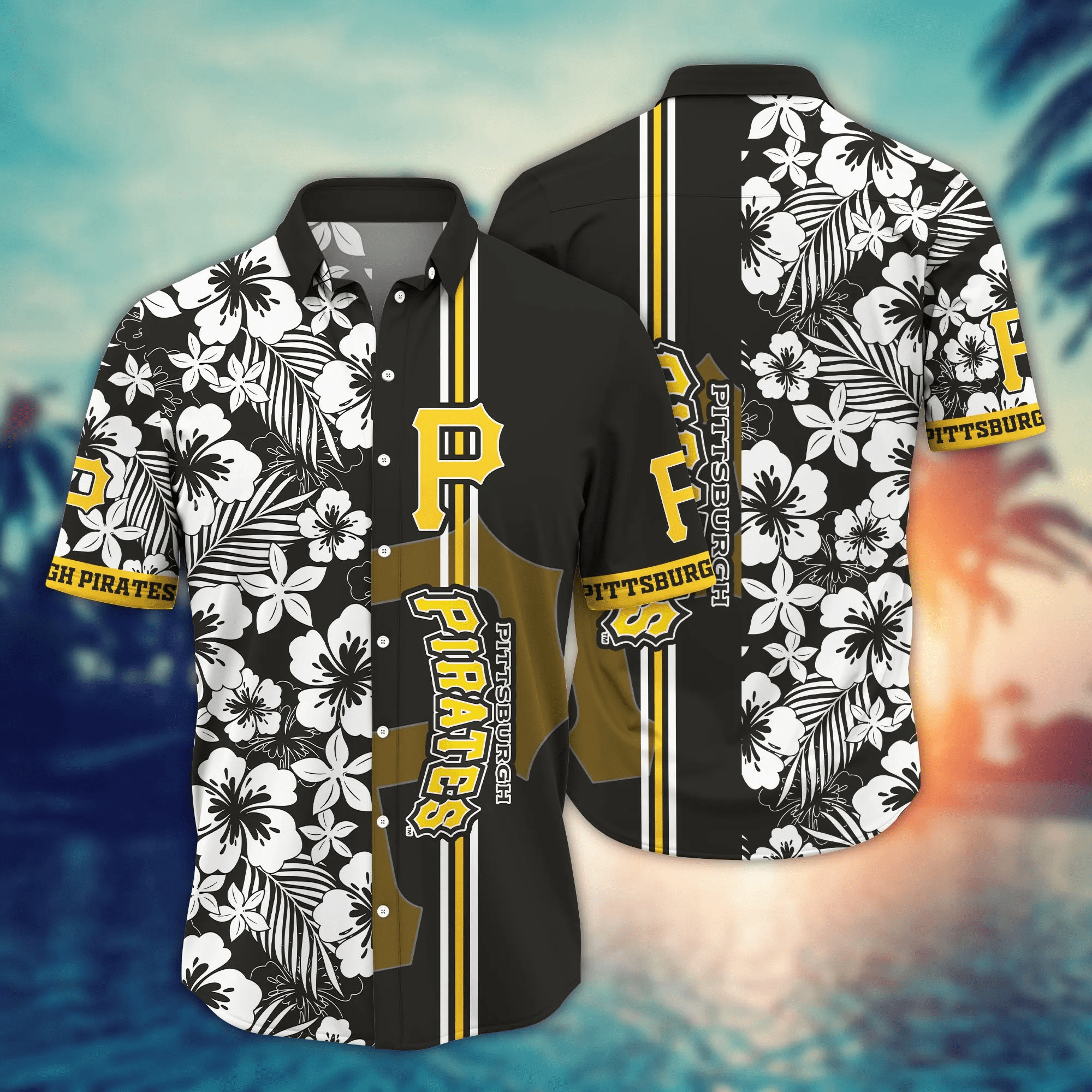 Pittsburgh Pirates Mlb Hawaiian Shirt Campingtime Aloha Shirt