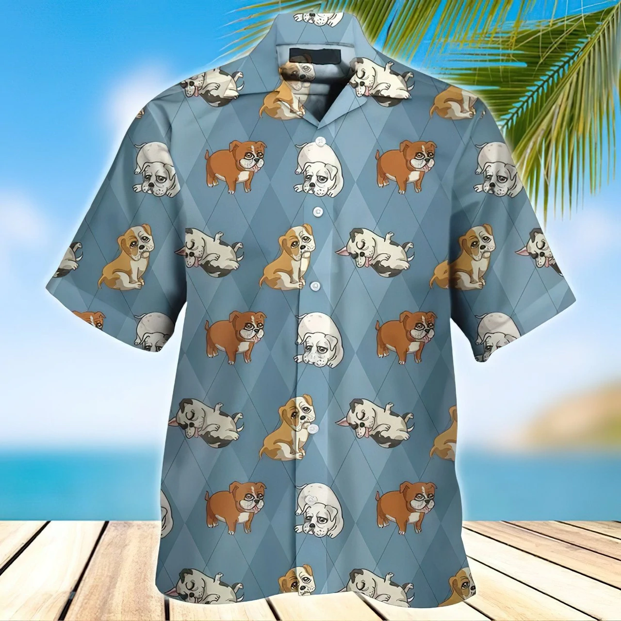 English Bulldog Hawaiian Shirt For Men & Women, Gift For Dog Lovers