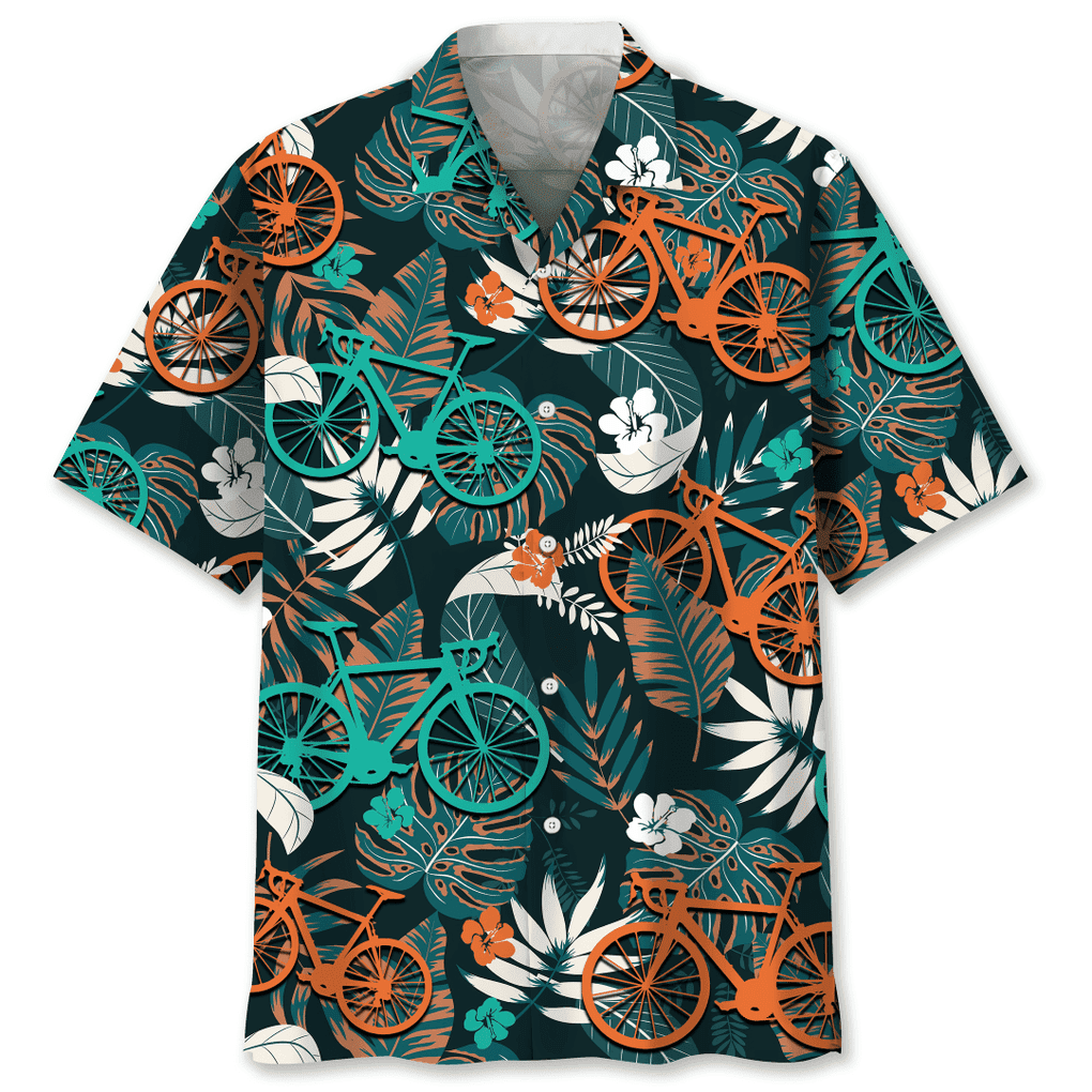 Cycling Flower Tropical Hawaiian Shirt, Best Shirt For Cycling Men Women