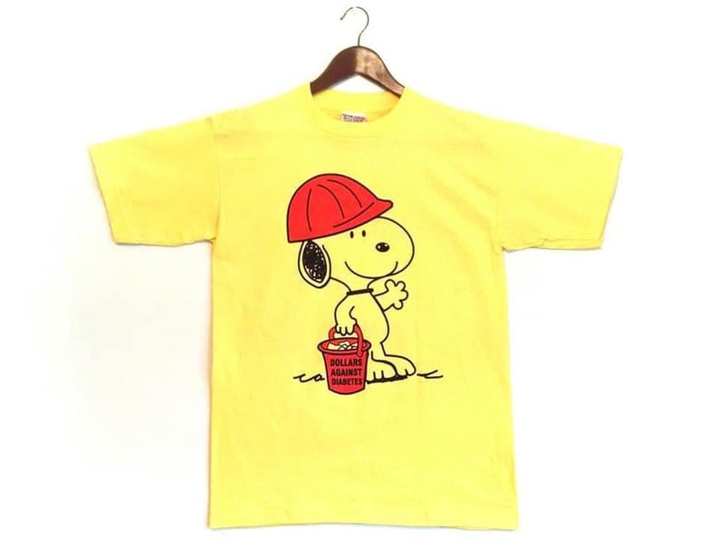 Vintage Peanuts Snoopy Kansas City Electrician Dollars Against Diabetes T Shirt