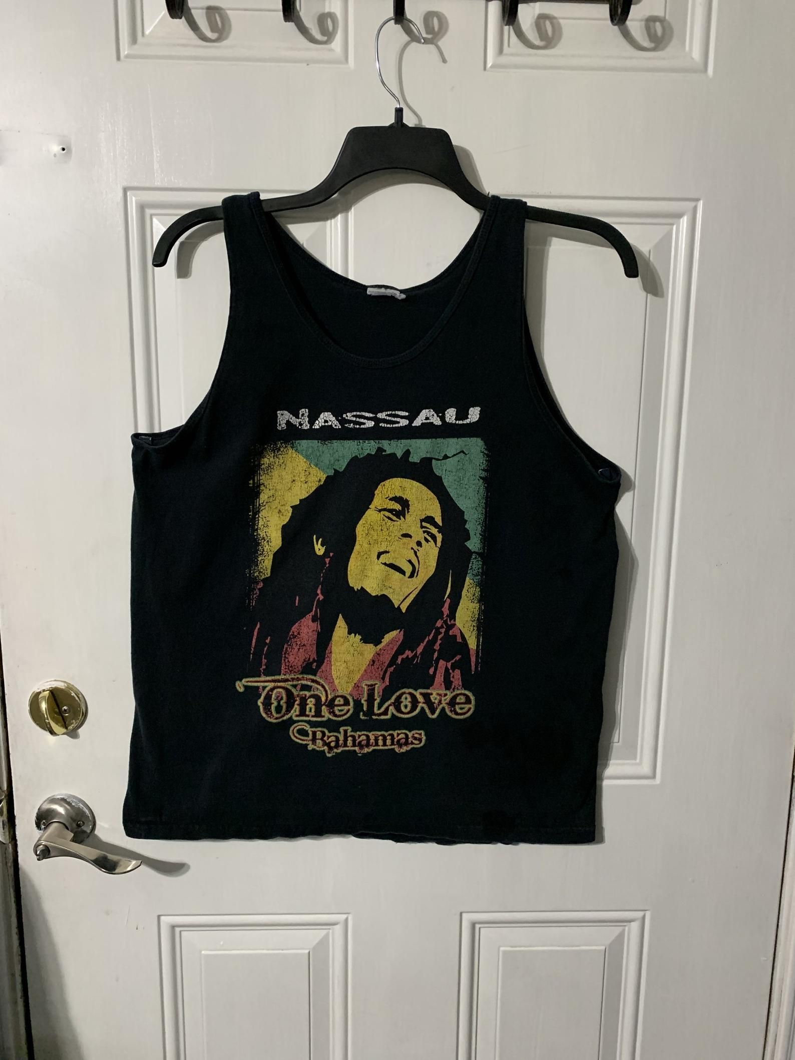 Vintage 90S Bob Marley One Love Bahamas Tank Top M-L