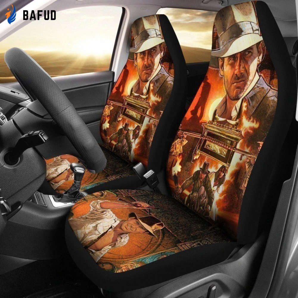 Indiana Jones Raiders Of The Lost ARK Car Seat Cover Set For Fan Gifts CSC3910