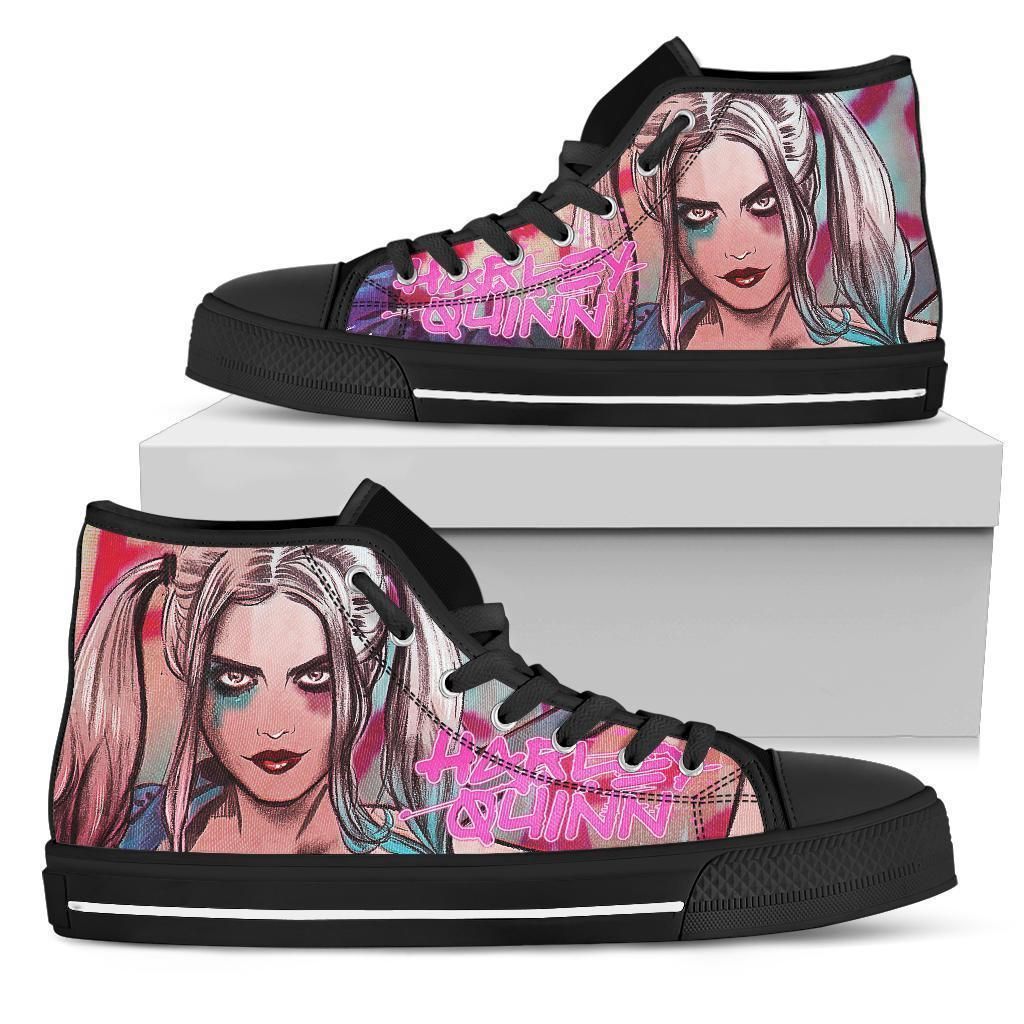 Fashion24Hs - Custom Sneakers - Harley Quinn Sneakers High Top Shoes Fan High Top Shoes