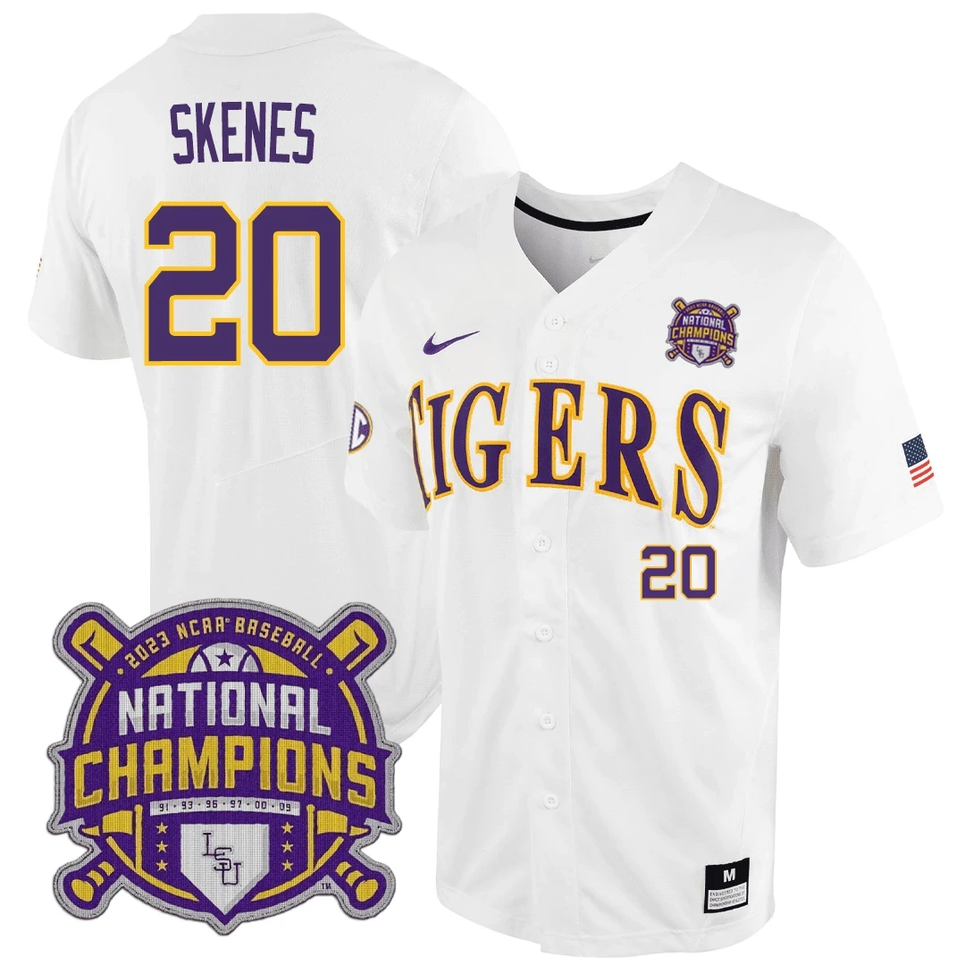 Paul Skenes Lsu Tigers College World Series National Champions Jersey ...