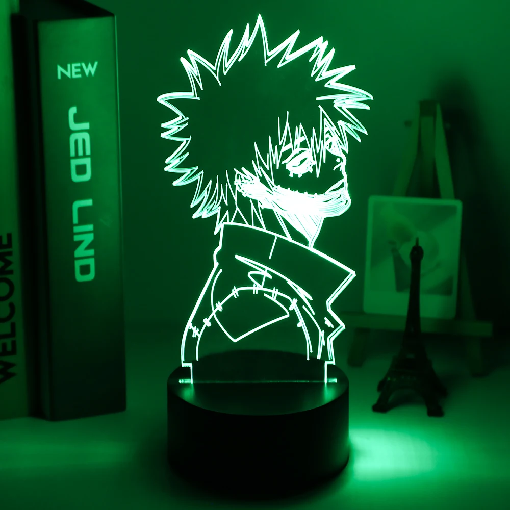 Anime My Hero Academia Shoto Todoroki Face Design Led Night Light Lamp For Kids Child Boys Bedroom Decor Acrylic Table Lamp Gift Alx Trendy Fashion