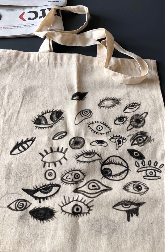 Eyes Tote Bag, Canvas Tote Bags, Tote Bag Design, Tote Bag Idea