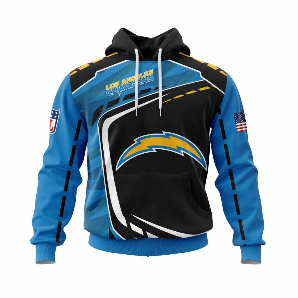 Sport-Team Los Angeles Chargers Blue Black Pullover Hoodie V7 Aop Shirt
