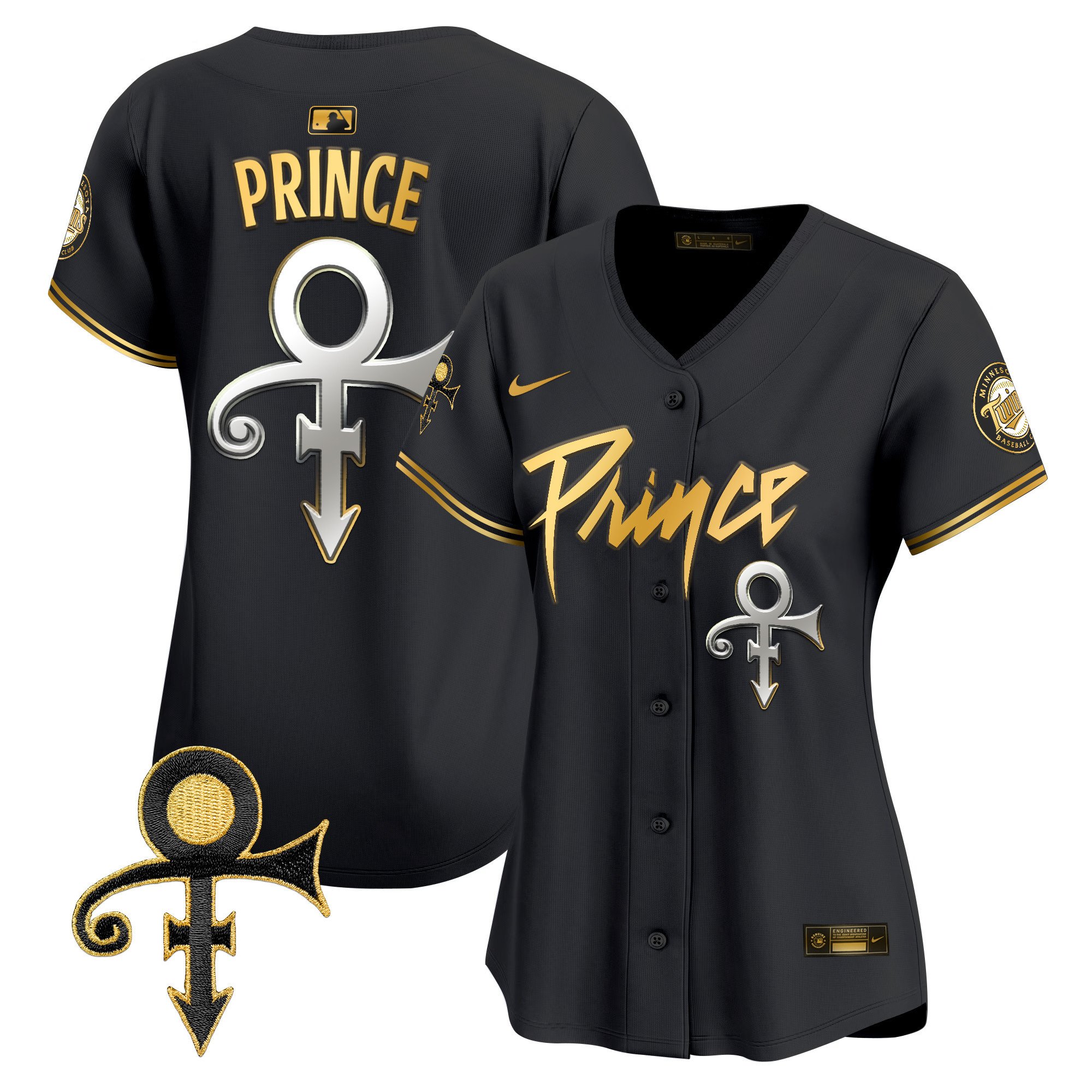 Women’S Minnesota Twins Prince Patch Vapor Premier Limited Jersey V4 – All Stitched