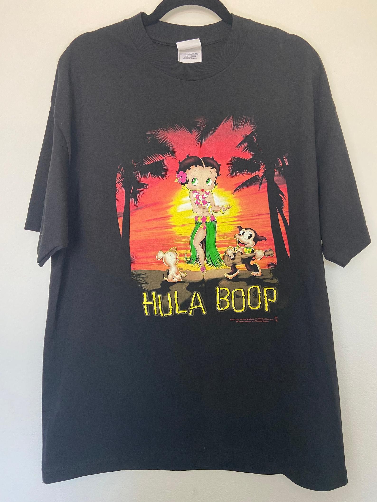 Vintage 2002 Betty Boop Hula Boop Double Sided Graphic T-Shirt