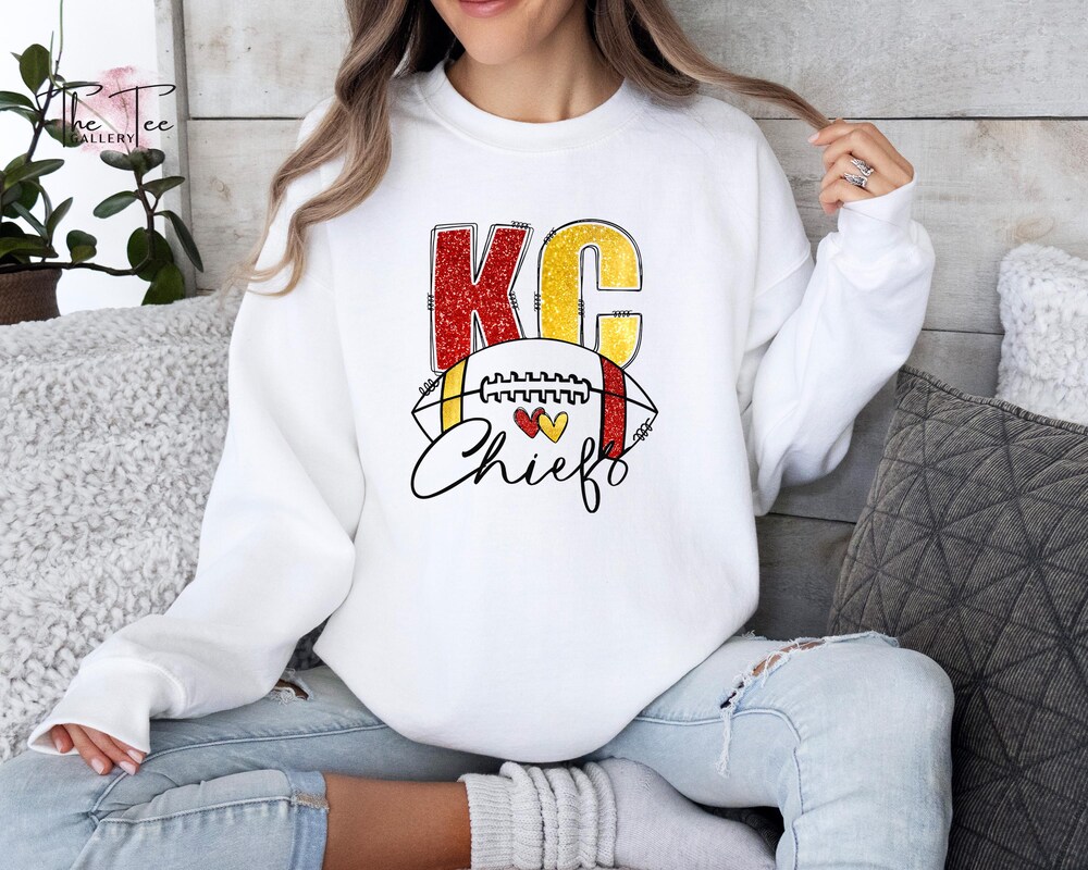 Kansas City Sweatshirt, Trendy Kansas City Fan Sweatshirts, Football Crewneck, Kansas City Hoodie, Game Day Sweater, Chiefs Jersey Sweater More Than Just Apparel – It’S Art