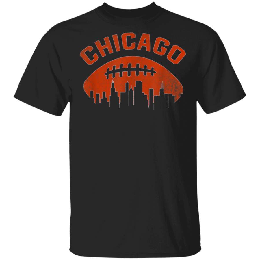 Vintage Chicago Illinois Cityscape Retro Football TShirt Chicago Bears T shirt