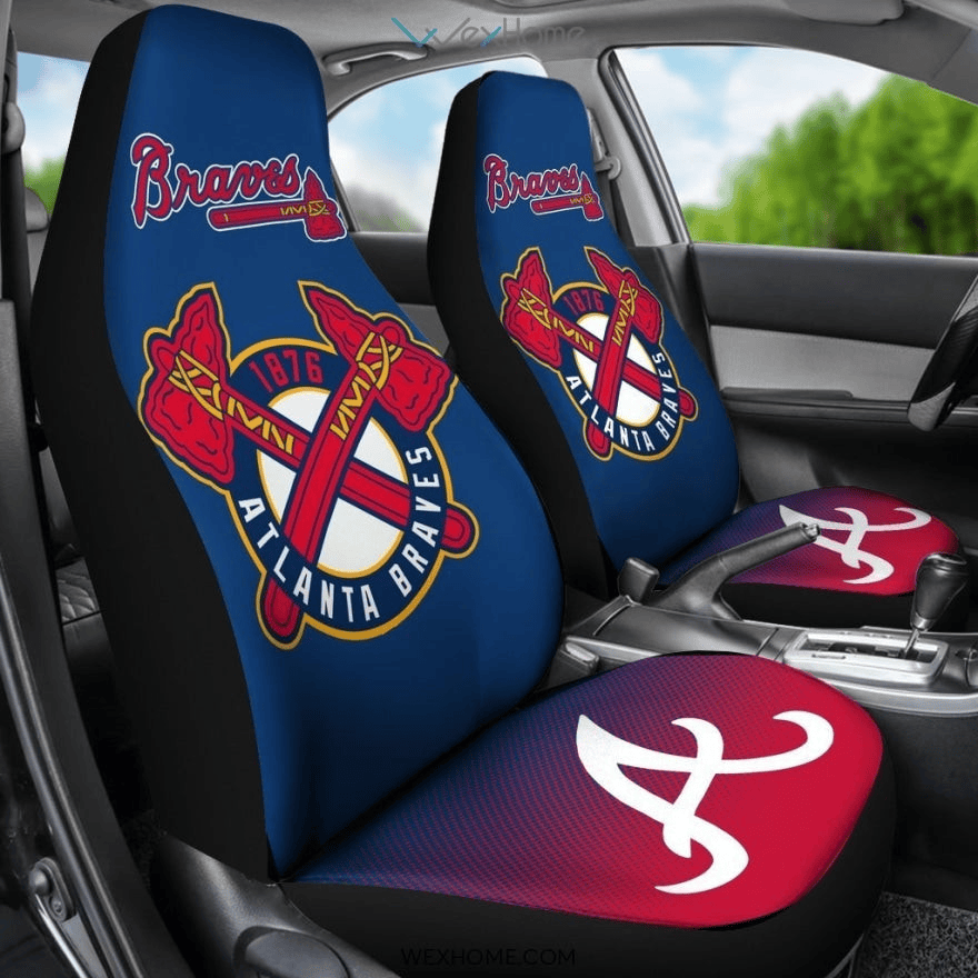 New Fashion Fantastic Atlanta Braves Car Seat Cover Set CSC6151