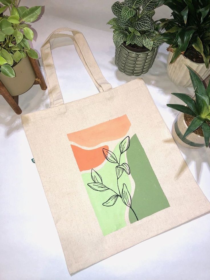 Plant Outline, Best Tote Bags Ideas, Cute Tote Bags Ideas, Tote Bag Design Ideas, Girls Tote Bag, Best Canvas Tote Bags Ideas