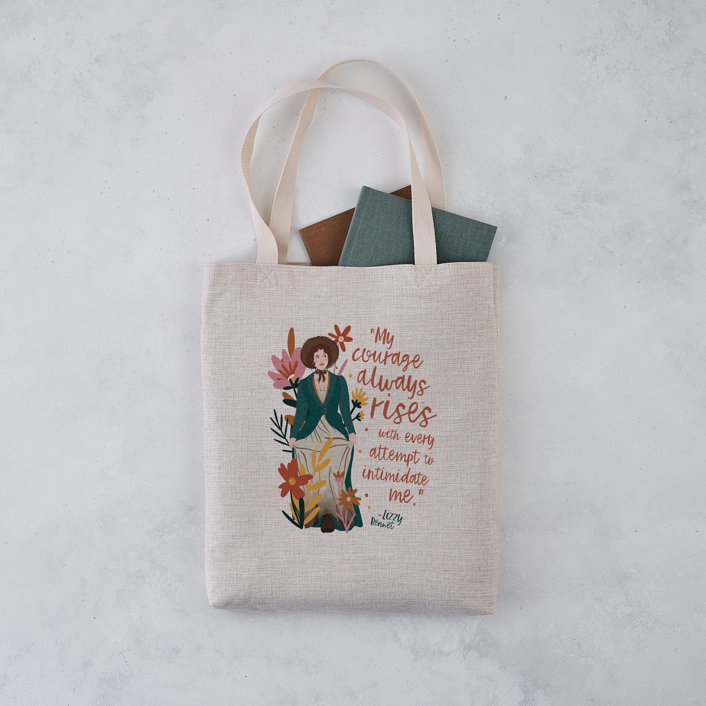 The Bennet Sisters – Book Tote – Literary Tote – Pride and Prejudice Gift – Jane Austen Gift – Book Lover Gift – Illustrative Design