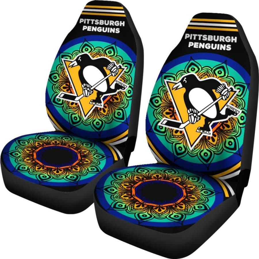 Unique Magical And Vibrant Pittsburgh Penguins Car Seat Covers CSC5579