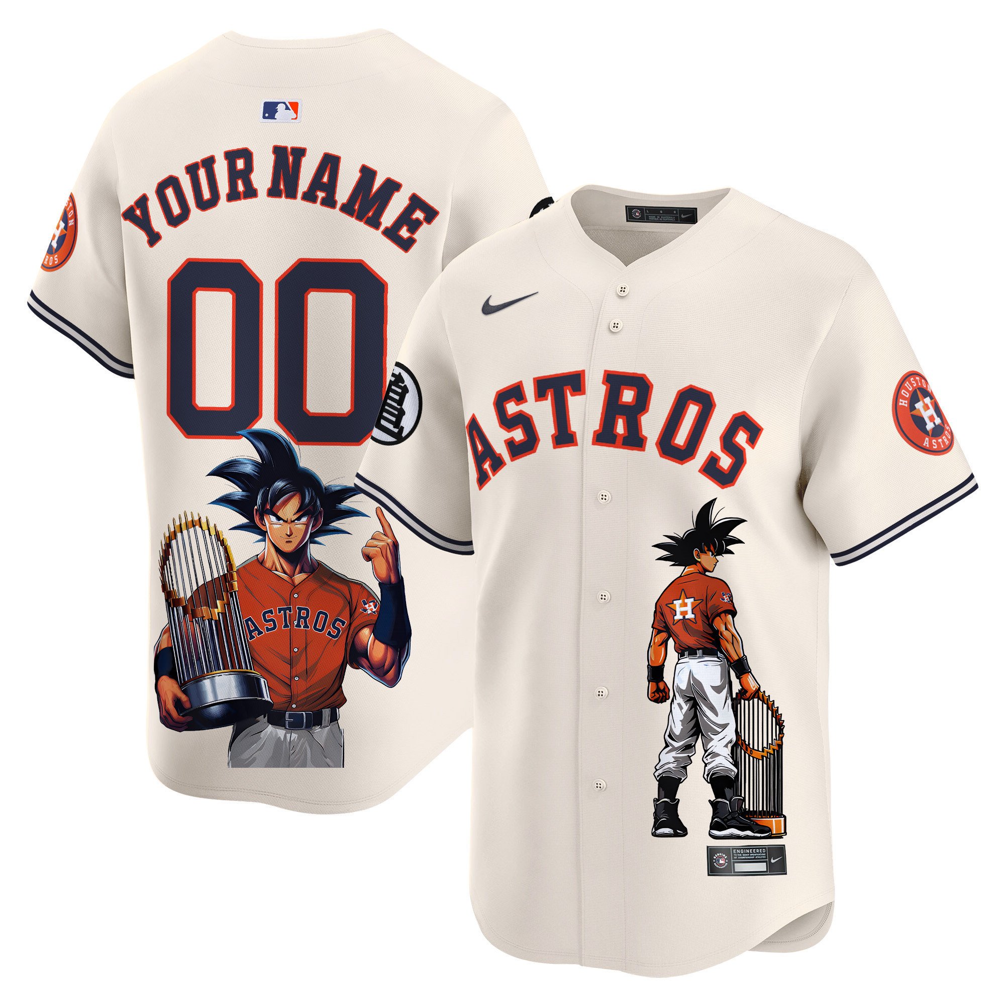 Astros Dragon Ball Son Goku Vapor Premier Limited Custom Jersey – Printed