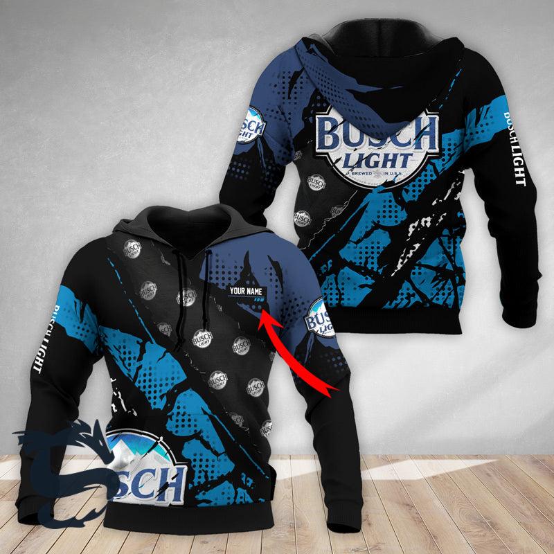 Personalized Halftone Busch Light Hoodie & Zip Hoodie