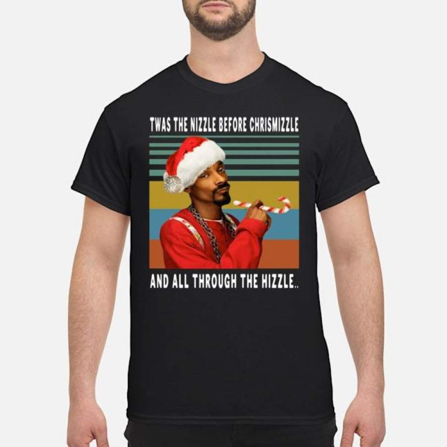 Tupac Shakur Twas the nizzle before christmizzle and all through the hizzle vintage shirt