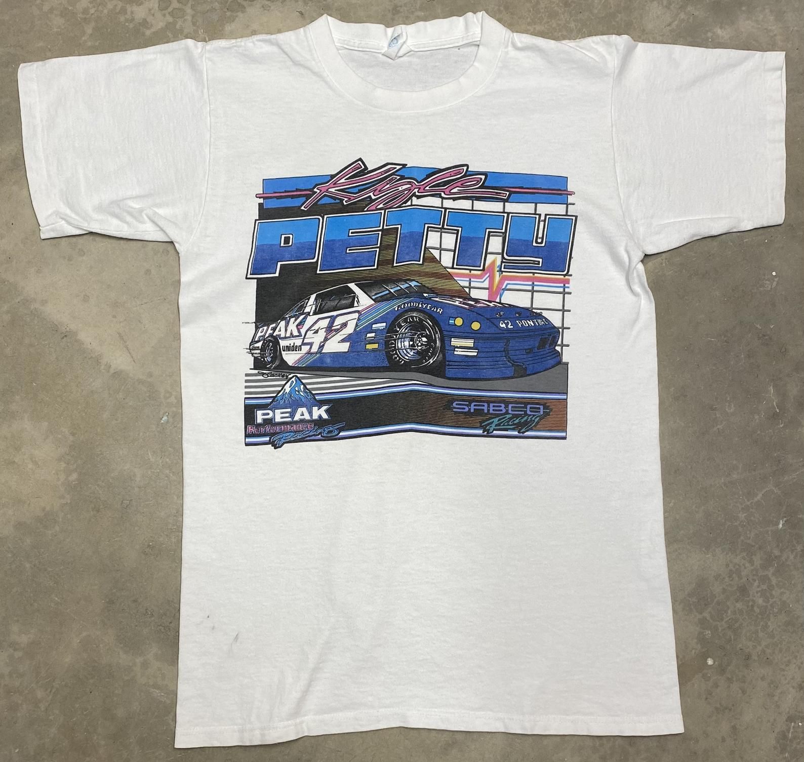 Rare! Vintage 1990 Kyle Petty Peak Antifreeze Sabco Racing Nascar Racing Tee –