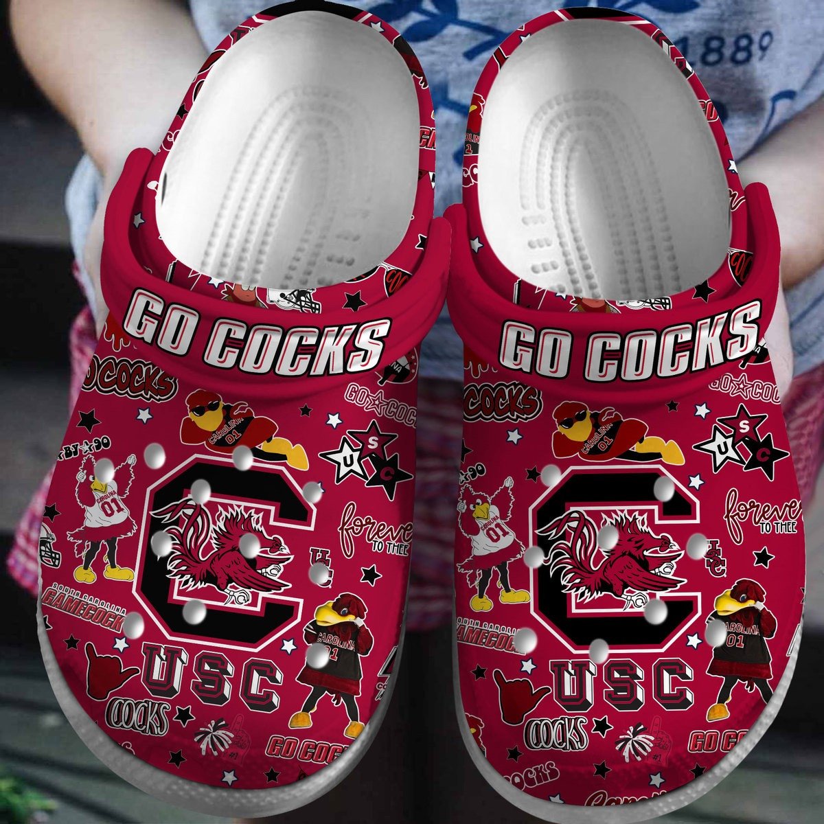 Footwearmerch South Carolina Gamecocks Ncaa Sport Crocs Crocband Clogs Shoes Comfortable For Men Women And Kids Shopspost Style