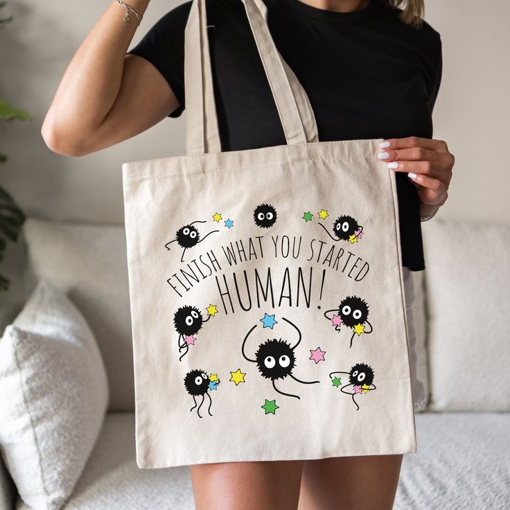 Spirited Away Inspired Soot Tote Bag, Best Tote Bags Ideas, Cute Tote Bags Ideas, Tote Bag Design Ideas, Girls Tote Bag, Best Canvas Tote Bags Ideas