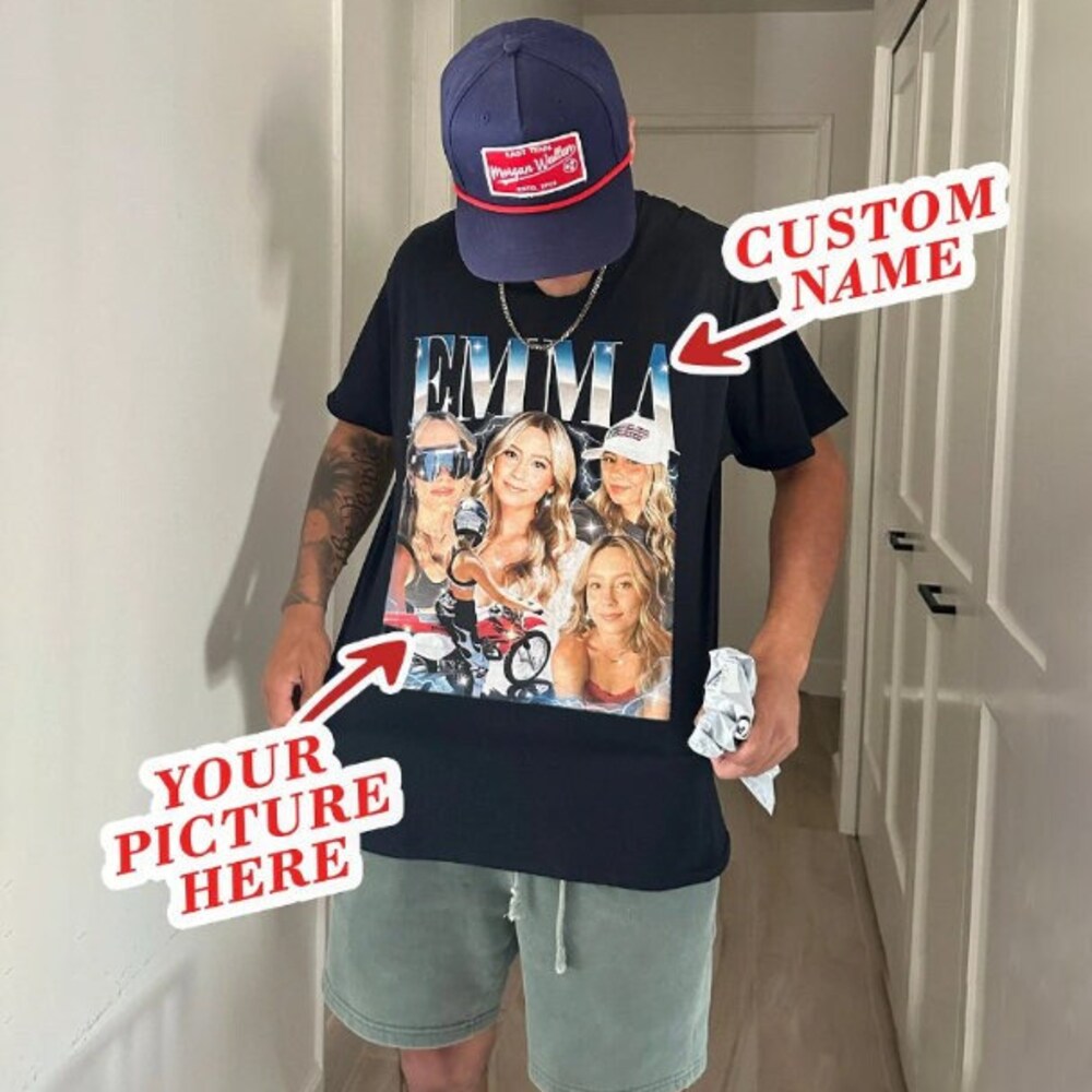 Custom Photo - Vintage Graphic 90S T-Shirt, Custom Bootleg Rap Tee, Custom Your Own Bootleg Idea Here, Custom Photo Shirt Realtorgift