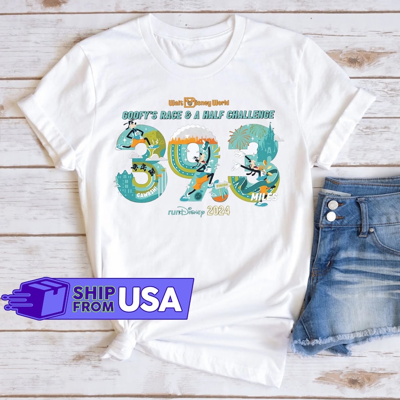 Marathon Race And Half Challenge 39.3 Miles T-Shirt, Dog Marathon Weekend 2024 Shirt, Athletic Running Tee, Dog Theme Runner Shirt