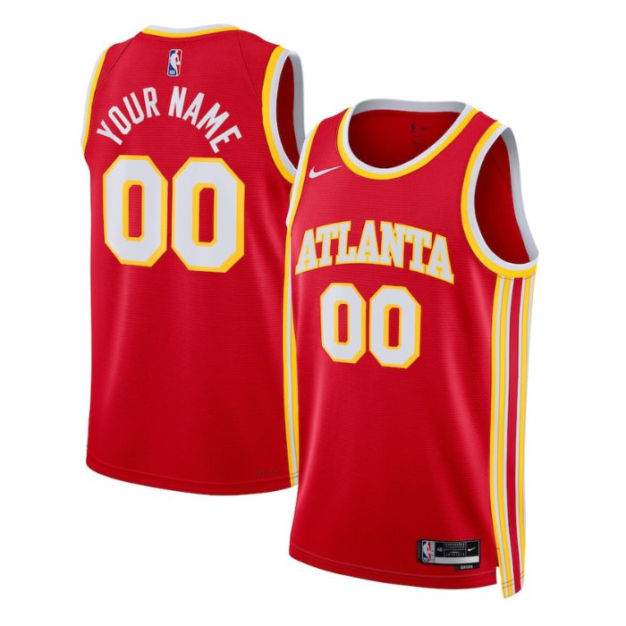 Atlanta Hawks Unisex 2023 Customized Jersey Red – Icon Edition