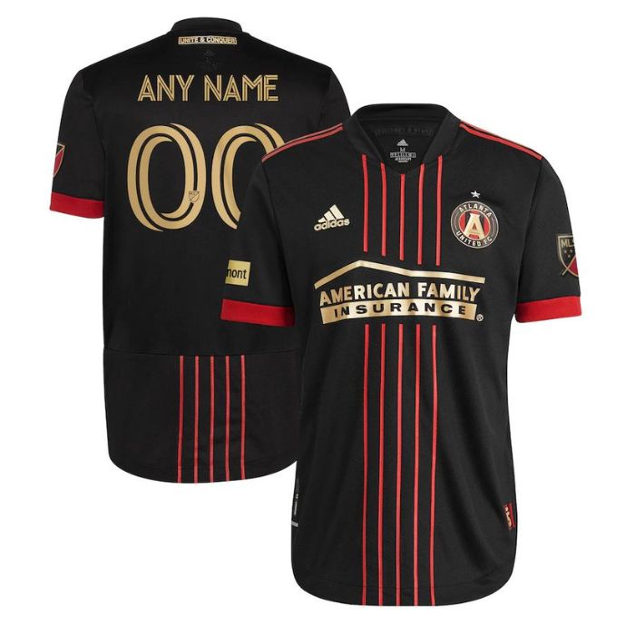 Atlanta United Fc  2021 The Blvck Kit Custom Jersey – Black