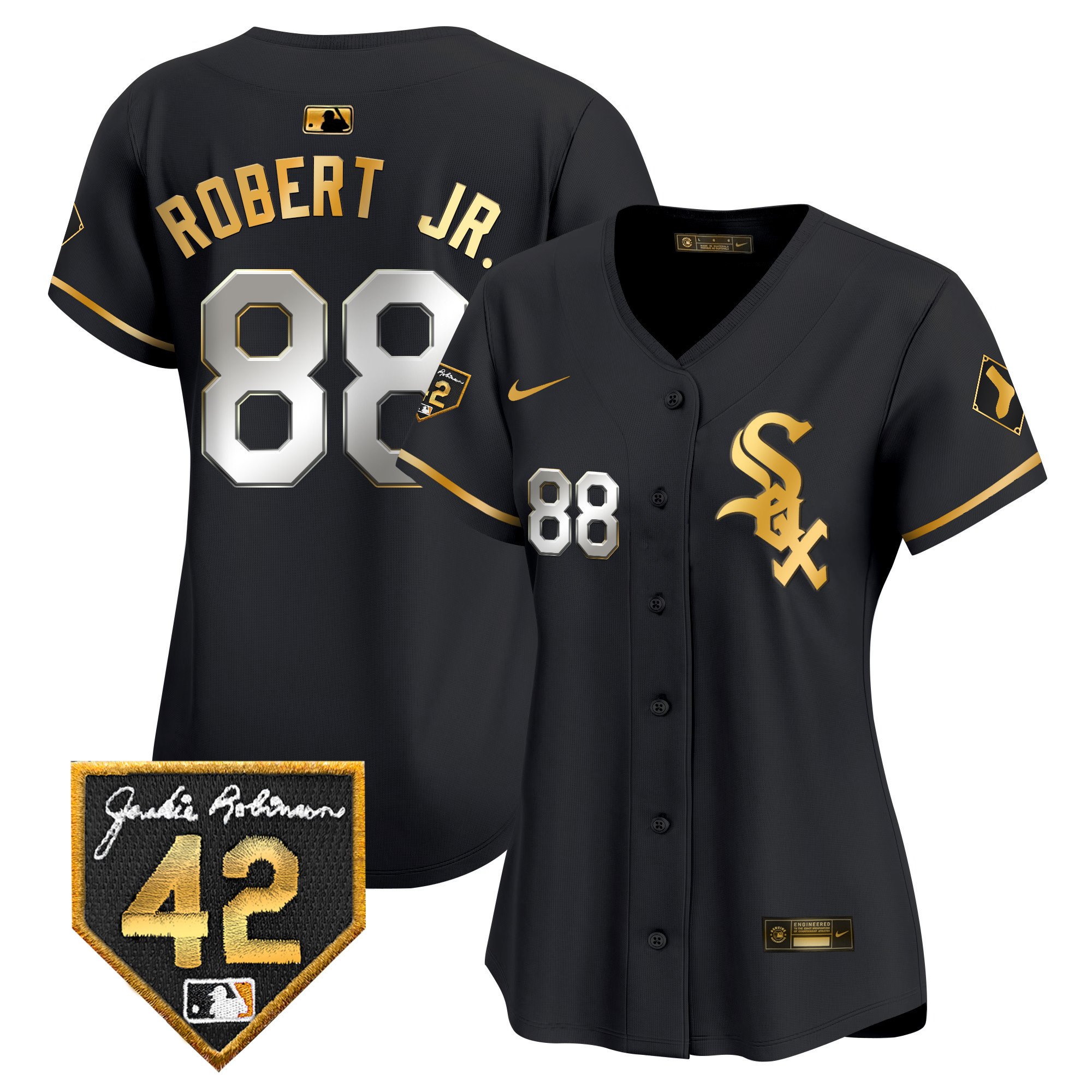 Women’S Chicago White Sox 2024 Jackie Robinson Patch Vapor Premier Limited Jersey – All Stitched