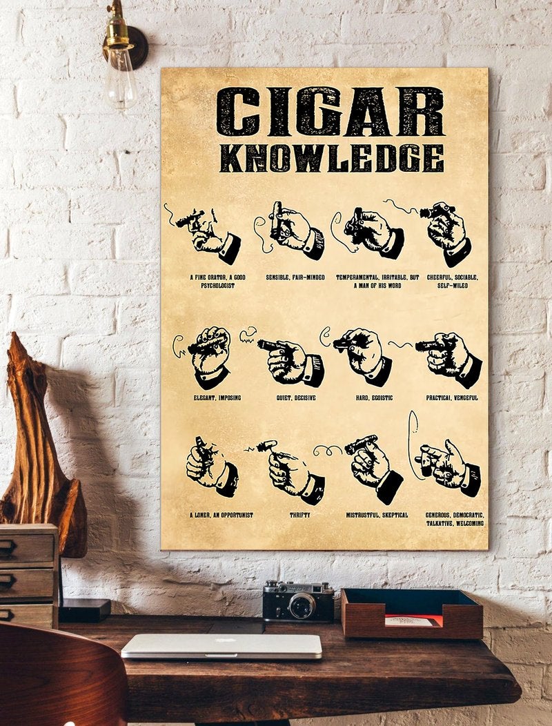 Cigar Knowledge Poster  Poster print  Wall Art