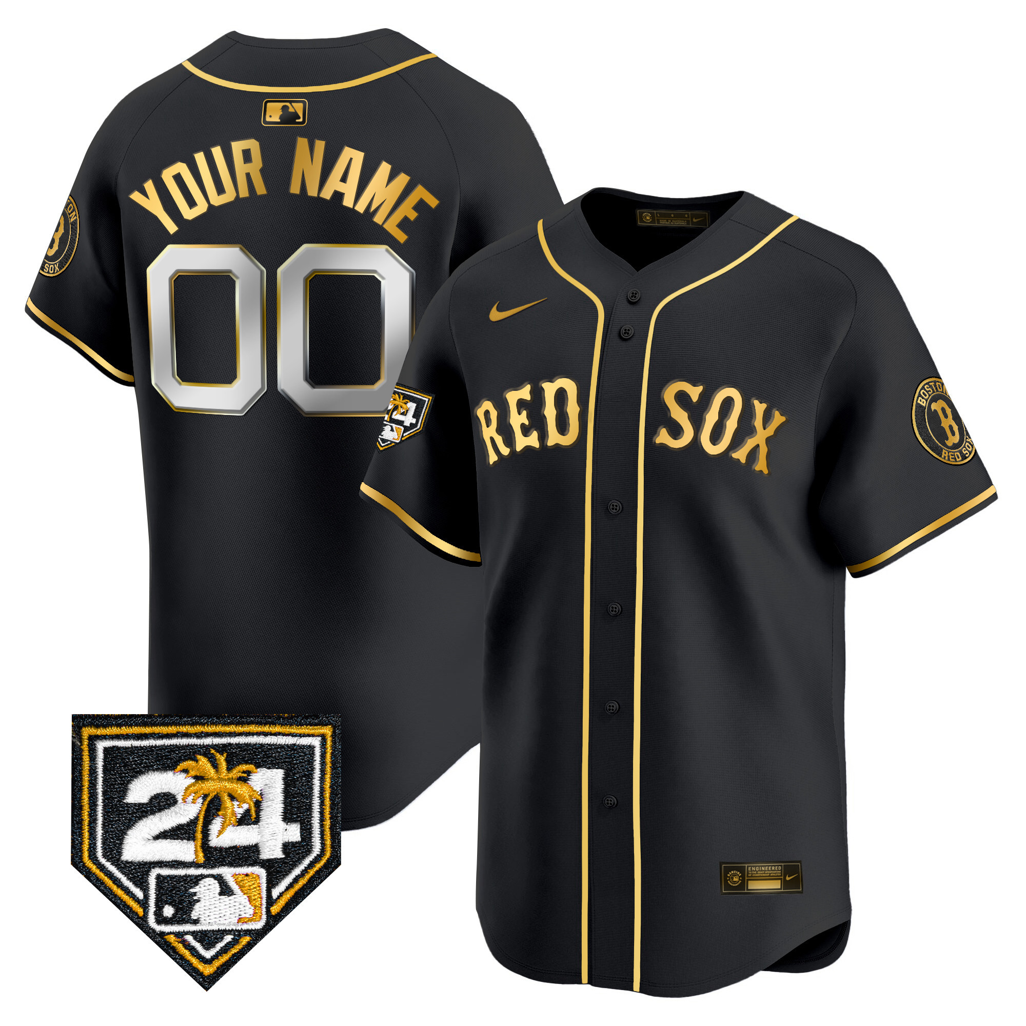 Boston Red Sox 2024 Spring Training Patch Vapor Premier Limited Custom Jersey – All Stitched