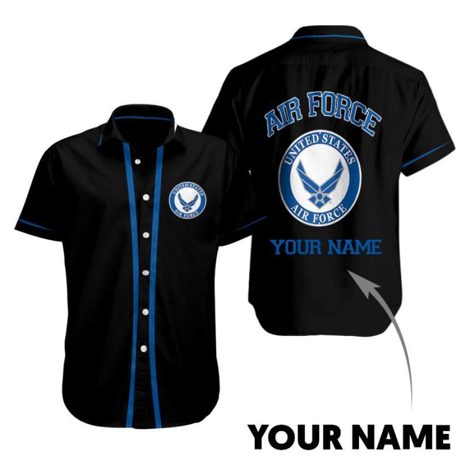 Airforce Black Personalized Short S …