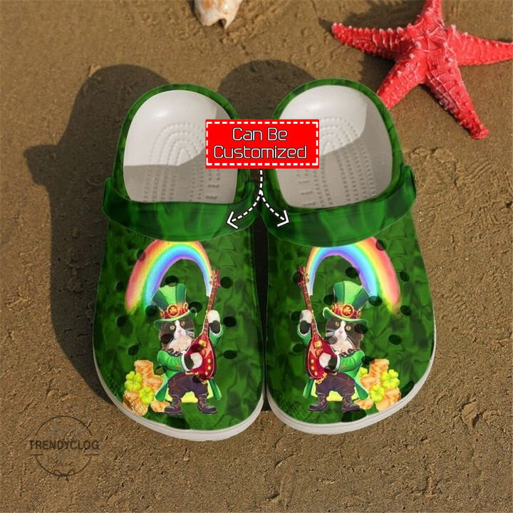 St Patrick Crocs Irish Cat Clog Shoes