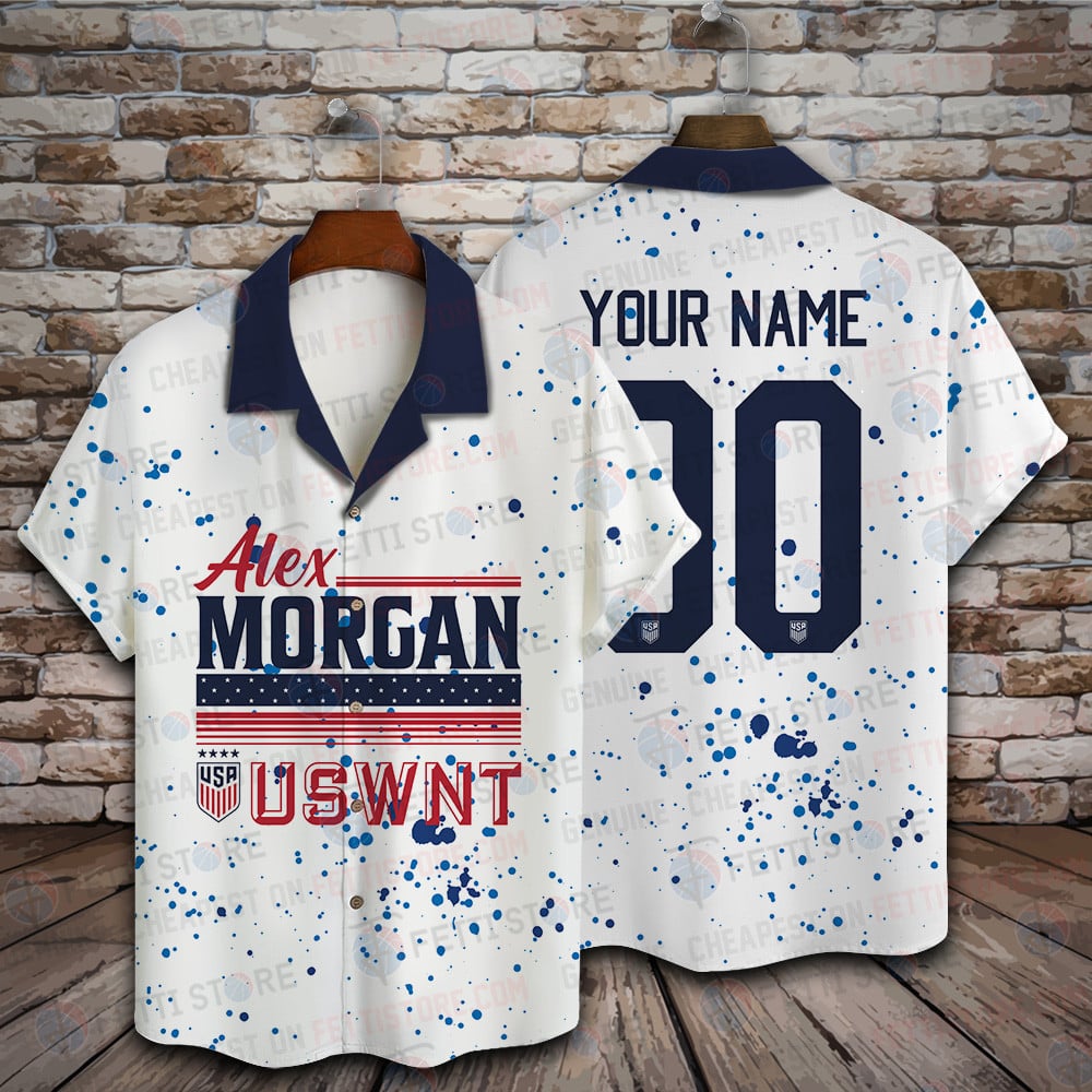 Custom Name Number Alex Morgan Uswnt 2023 White Hawaiian Shirt