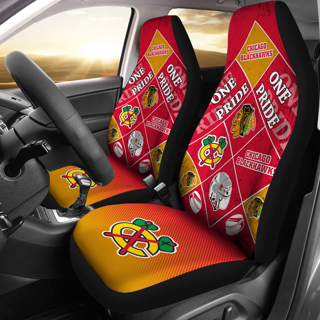 Chicago Blackhawks One Pride Car Seat Cover Set CSC3370