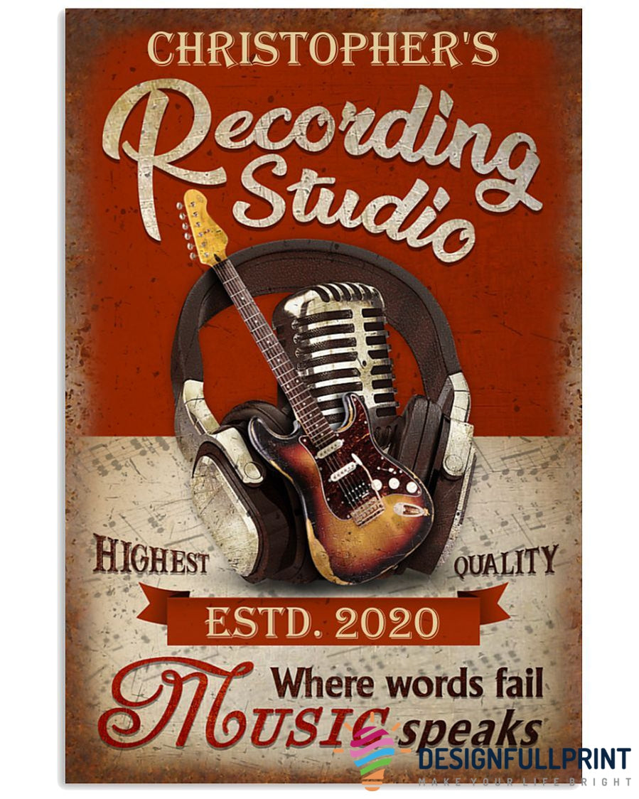 Personalized Guitar Poster Music Rec &hellip;