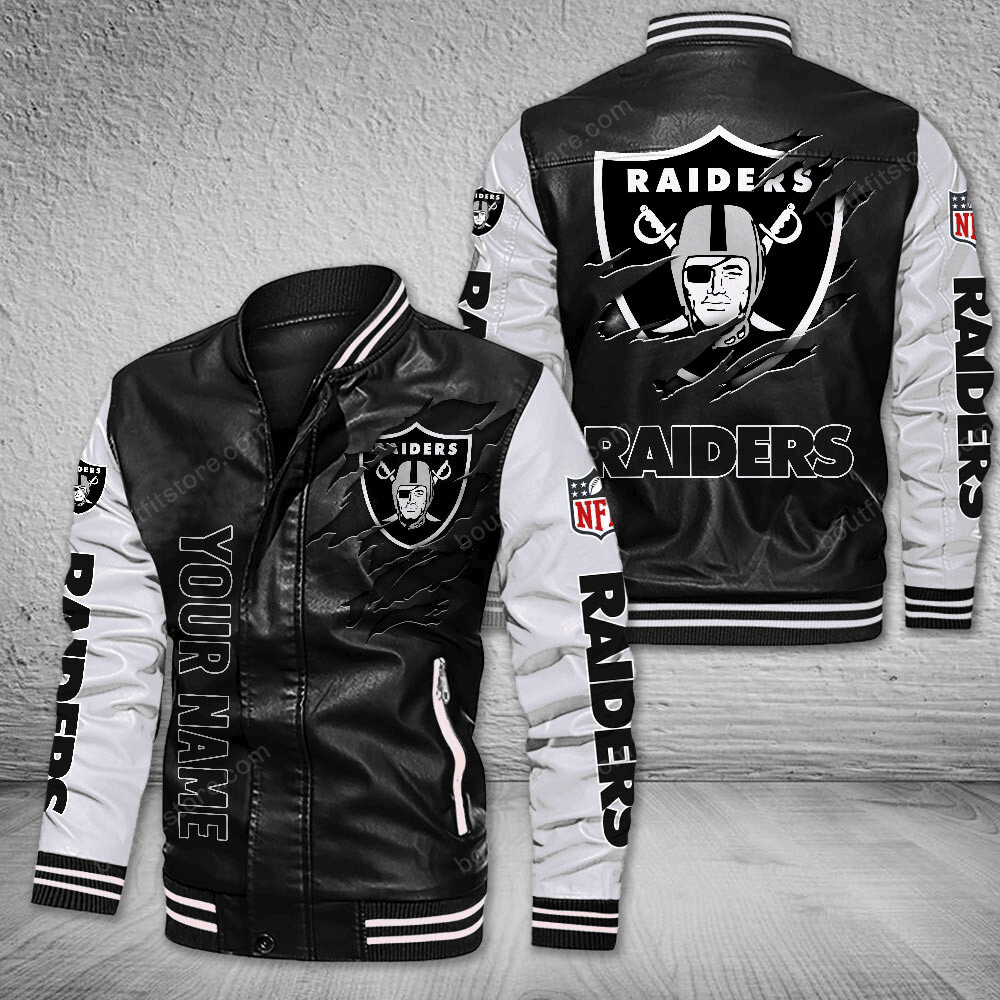 Las Vegas Raiders Leather Varsity Jacket