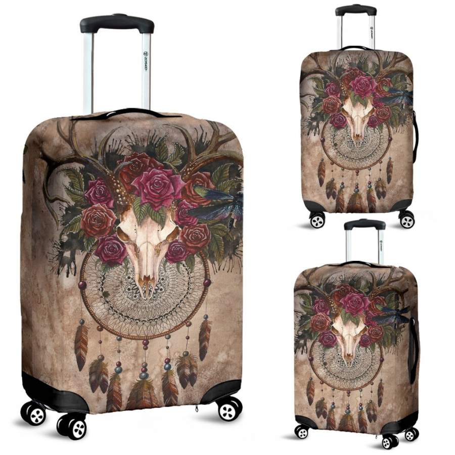 3D Deer Skull Dreamcatcher Luggage C …