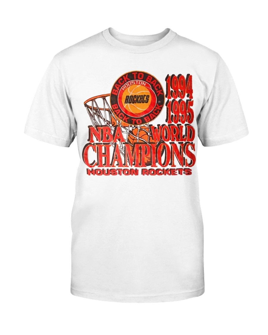 Vintage 1994 1995 Nba Houston Rockets World Champions T Shirt 080721