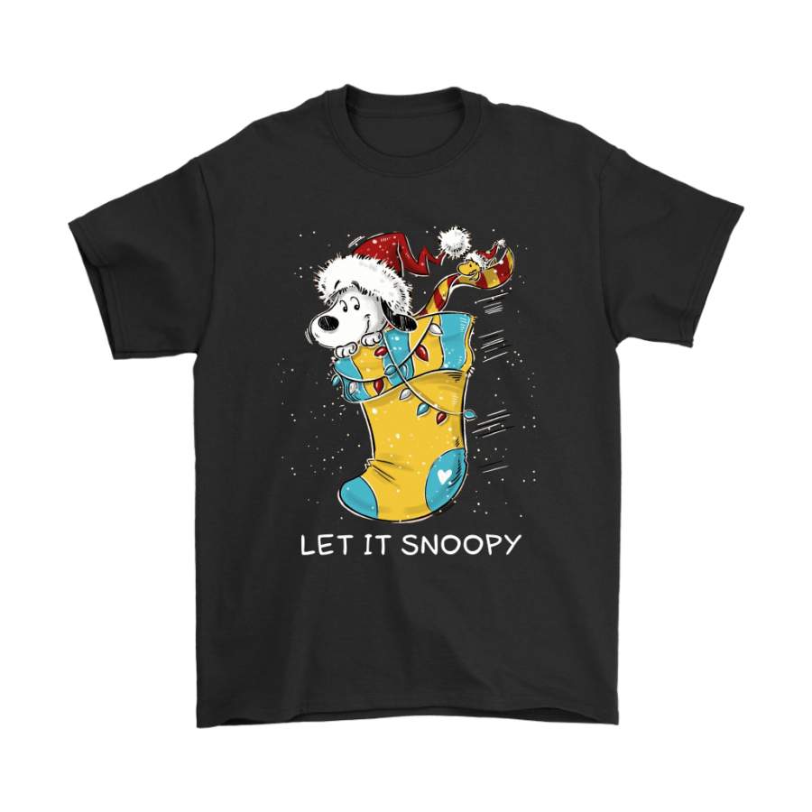 Let It Snow Let It Snoopy Christmas Shirts Snoopy New Fashion